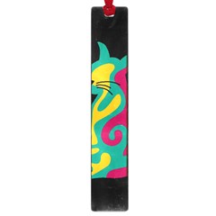 Colorful Abstract Cat  Large Book Marks by Valentinaart