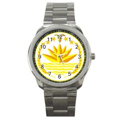 National Emblem Of Bangladesh Sport Metal Watch by abbeyz71