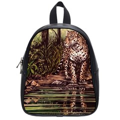 Jaguar In The Jungle School Bags (small)  by ArtByThree