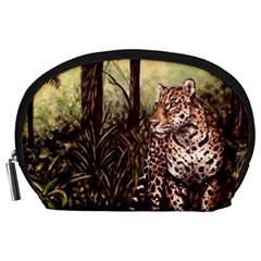 Jaguar In The Jungle Accessory Pouches (large)  by ArtByThree