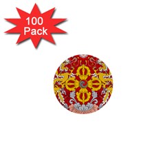 National Emblem Of Bhutan 1  Mini Buttons (100 Pack)  by abbeyz71