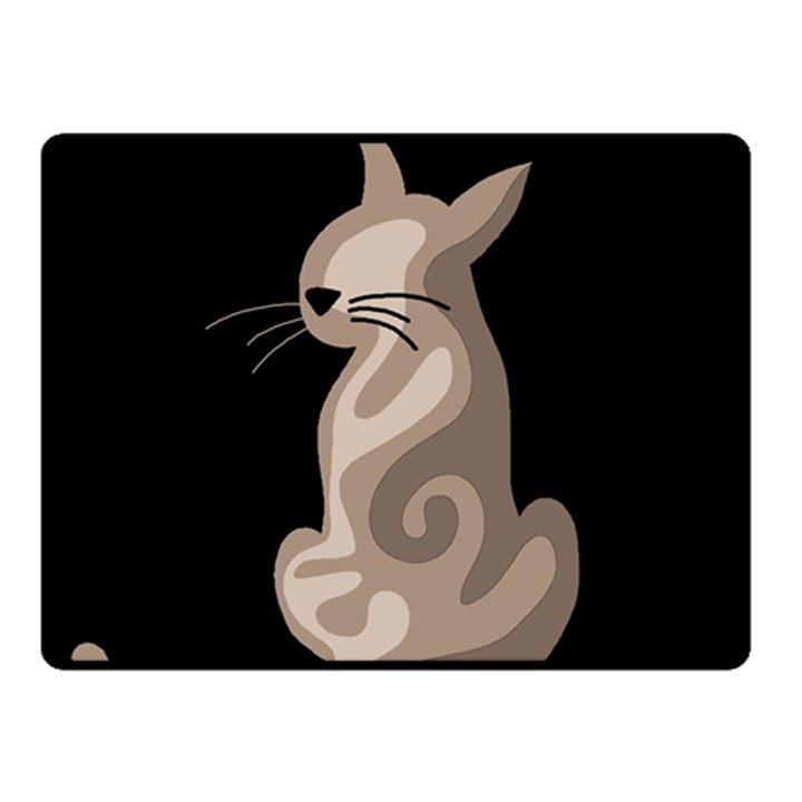 Brown abstract cat Fleece Blanket (Small)