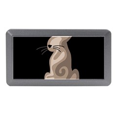 Brown Abstract Cat Memory Card Reader (mini) by Valentinaart