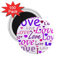 Love Pattern 2 25  Magnets (100 Pack)  by Valentinaart