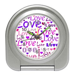 Love Pattern Travel Alarm Clocks