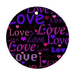 Love Pattern 2 Ornament (round)  by Valentinaart