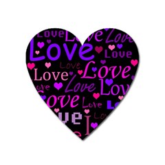 Love Pattern 2 Heart Magnet by Valentinaart