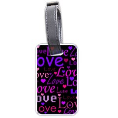 Love Pattern 2 Luggage Tags (one Side)  by Valentinaart