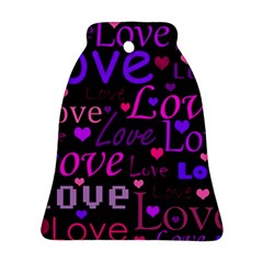 Love Pattern 2 Bell Ornament (2 Sides) by Valentinaart