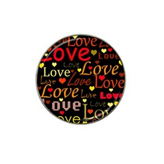 Love Pattern 3 Hat Clip Ball Marker by Valentinaart