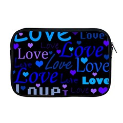 Blue Love Pattern Apple Macbook Pro 17  Zipper Case by Valentinaart