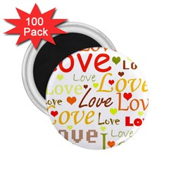 Valentine s Day Pattern 2 25  Magnets (100 Pack) 