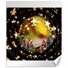 Christmas Crib Virgin Mary Joseph Jesus Christ Three Kings Baby Infant Jesus 4000 Canvas 8  X 10  by yoursparklingshop