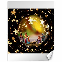 Christmas Crib Virgin Mary Joseph Jesus Christ Three Kings Baby Infant Jesus 4000 Canvas 18  X 24  