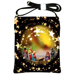 Christmas Crib Virgin Mary Joseph Jesus Christ Three Kings Baby Infant Jesus 4000 Shoulder Sling Bags by yoursparklingshop