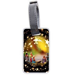 Christmas Crib Virgin Mary Joseph Jesus Christ Three Kings Baby Infant Jesus 4000 Luggage Tags (one Side)  by yoursparklingshop