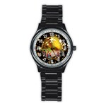 Christmas Crib Virgin Mary Joseph Jesus Christ Three Kings Baby Infant Jesus 4000 Stainless Steel Round Watch Front