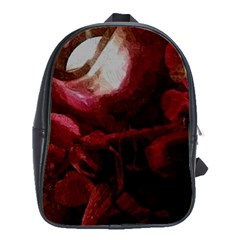 Dark Red Candlelight Candles School Bags(large) 