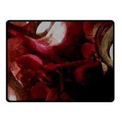 Dark Red Candlelight Candles Fleece Blanket (small) by yoursparklingshop