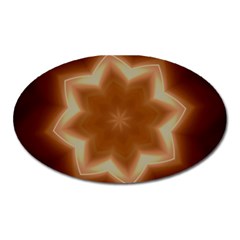 Christmas Flower Star Light Kaleidoscopic Design Oval Magnet