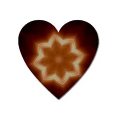 Christmas Flower Star Light Kaleidoscopic Design Heart Magnet by yoursparklingshop