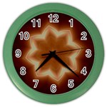 Christmas Flower Star Light Kaleidoscopic Design Color Wall Clocks Front