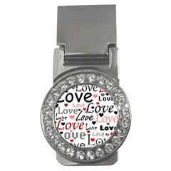 Love Pattern - Red Money Clips (cz)  by Valentinaart