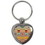 Oval Circle Patterns Key Chains (Heart)  Front