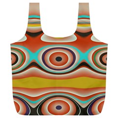 Oval Circle Patterns Full Print Recycle Bags (l)  by digitaldivadesigns