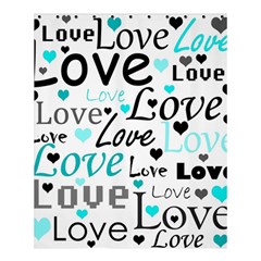 Love Pattern - Cyan Shower Curtain 60  X 72  (medium) 