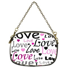 Love Pattern - Magenta Chain Purses (two Sides)  by Valentinaart