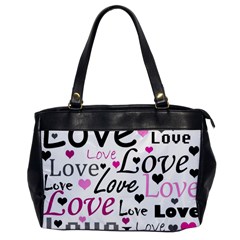 Love Pattern - Magenta Office Handbags by Valentinaart