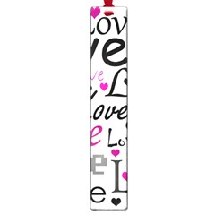 Love Pattern - Magenta Large Book Marks by Valentinaart