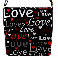 Red Love Pattern Flap Messenger Bag (s) by Valentinaart