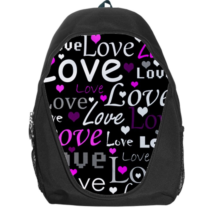 Valentine s day pattern - purple Backpack Bag