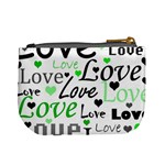 Green  Valentine s day pattern Mini Coin Purses Back