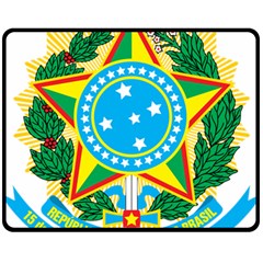 Coat Of Arms Of Brazil Fleece Blanket (medium) 