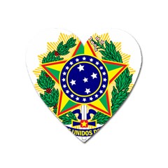 Coat Of Arms Of Brazil Heart Magnet