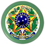 Coat of Arms of Brazil Color Wall Clocks Front