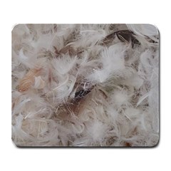 Down Comforter Feathers Goose Duck Feather Photography Large Mousepads by yoursparklingshop