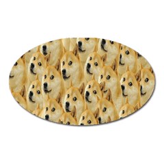 Face Cute Dog Oval Magnet