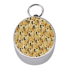 Face Cute Dog Mini Silver Compasses