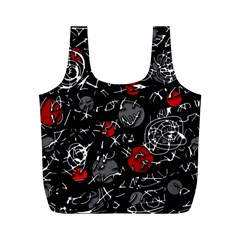 Red Mind Full Print Recycle Bags (m)  by Valentinaart