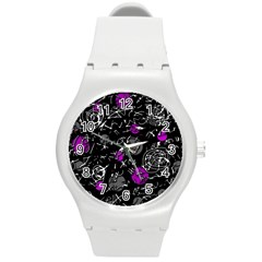 Purple mind Round Plastic Sport Watch (M)