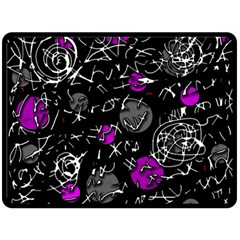 Purple mind Double Sided Fleece Blanket (Large) 