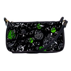 Green Mind Shoulder Clutch Bags by Valentinaart