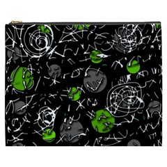 Green Mind Cosmetic Bag (xxxl)  by Valentinaart