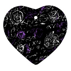Abstract Mind - Purple Ornament (heart)  by Valentinaart