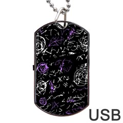 Abstract Mind - Purple Dog Tag Usb Flash (two Sides)  by Valentinaart