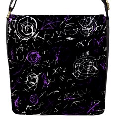 Abstract Mind - Purple Flap Messenger Bag (s)